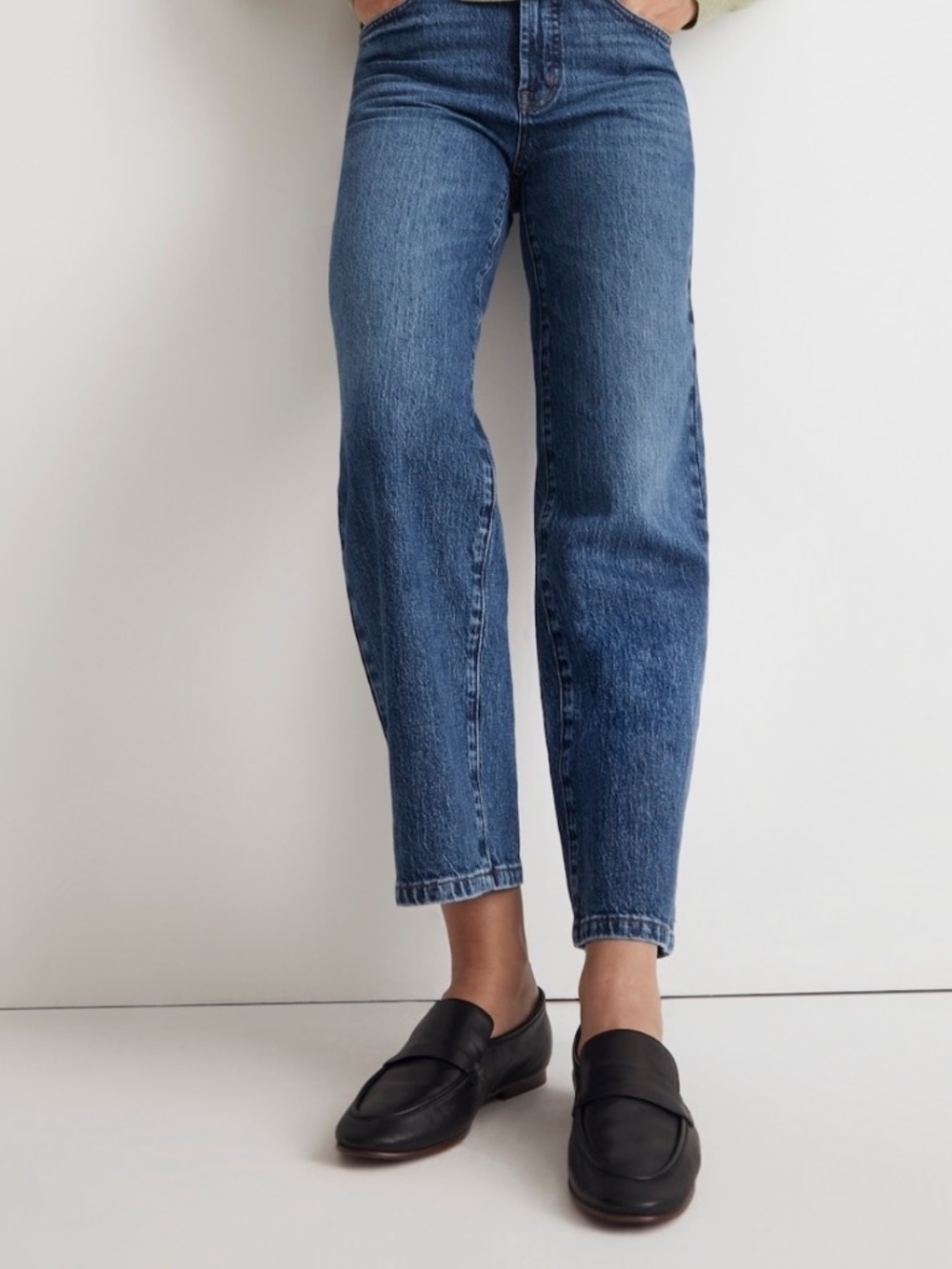 Madewell Leather The Lacey Loafer Flats NN049 in True Black Size 9.5